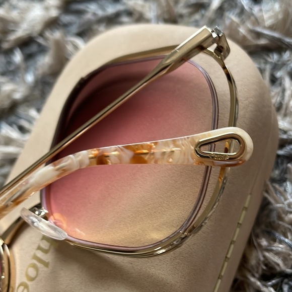 New ! Chloe Sunglasses with Pink Lens, Original Case, Contemporary and Trending main image 6